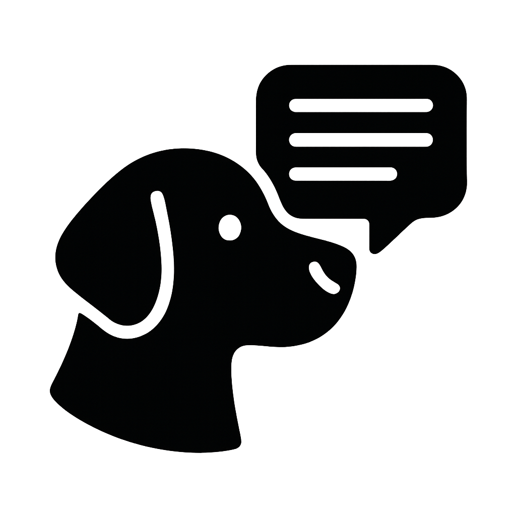 Dog blog black icon