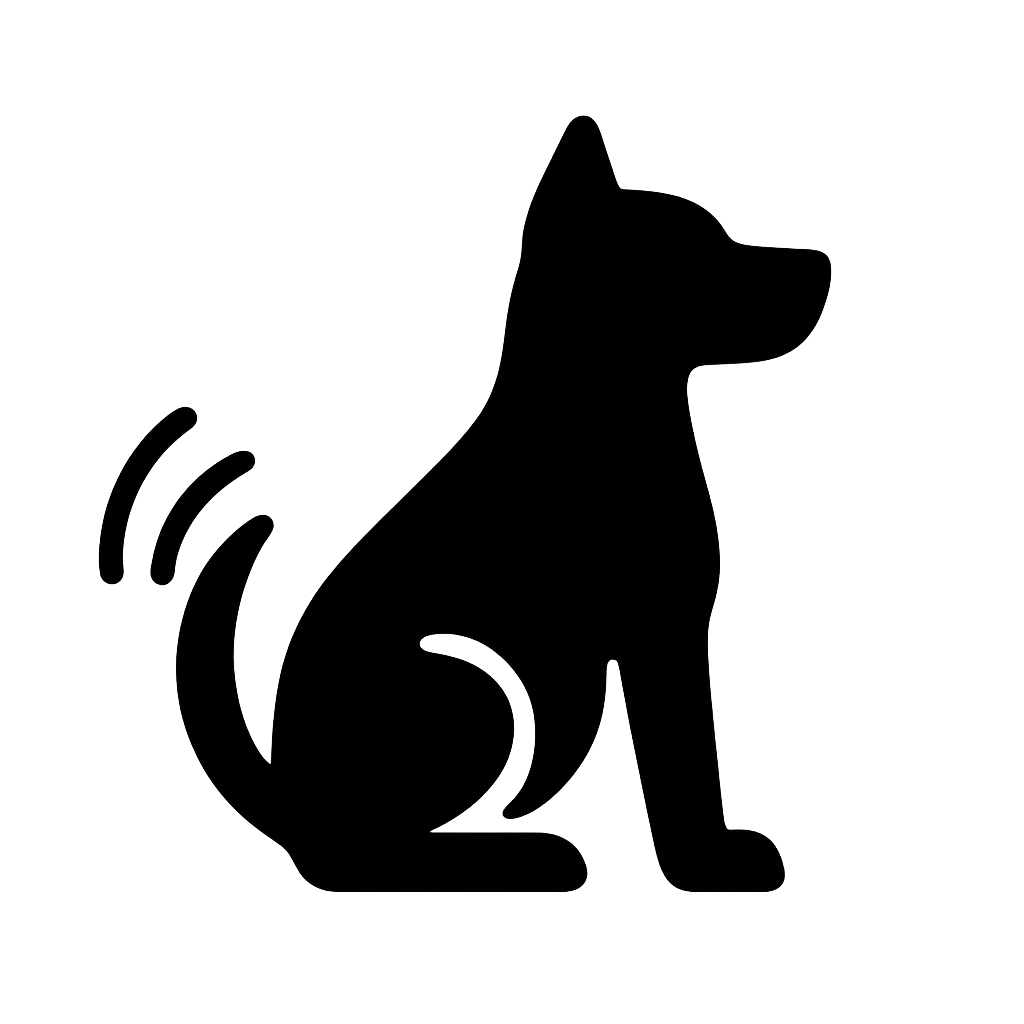 Tail wag black icon